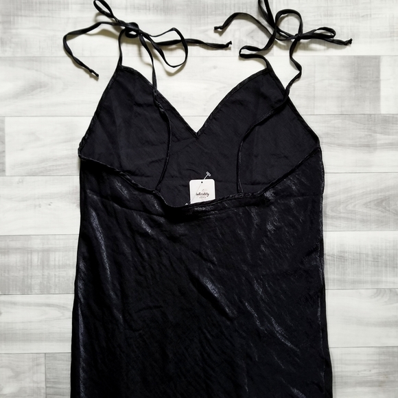 NWT Free People Tie Strap Slip Dress in Black - Picture 5 of 14